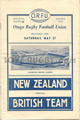 New Zealand v British Isles 1950 rugby  Programme